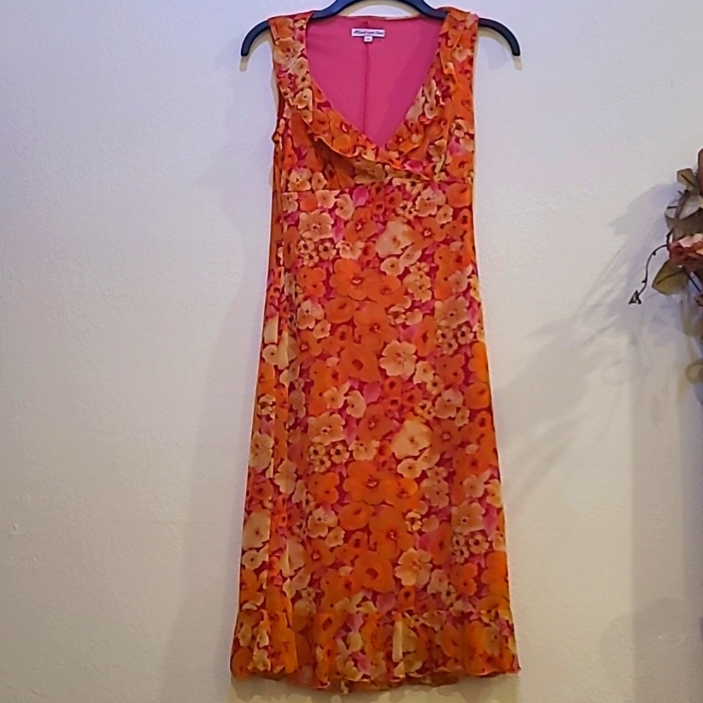 Heart and Soul, S, Pink and orange floral dress